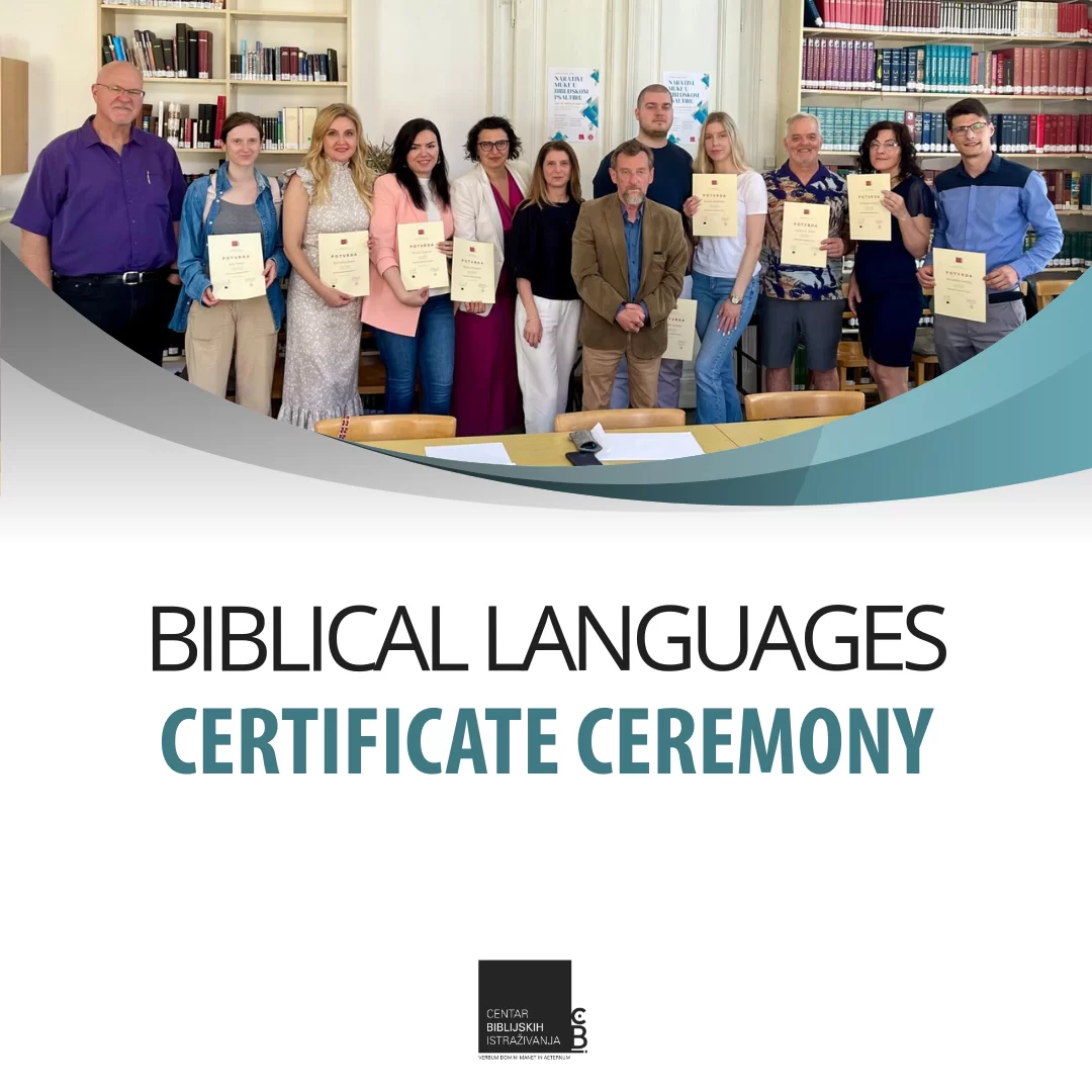 Biblical Languages Certificate Ceremony